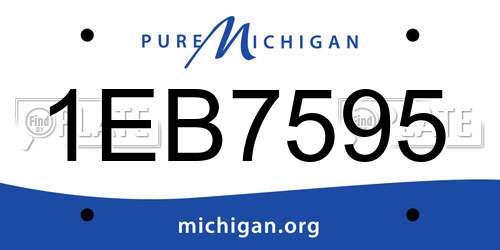 1EB7595 Michigan License Plate