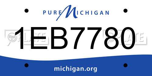 1EB7780 Michigan License Plate