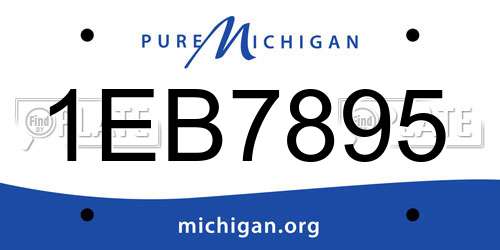 1EB7895 Michigan License Plate