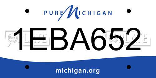1EBA652 Michigan License Plate