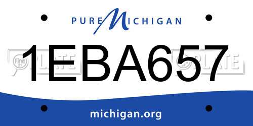 1EBA657 Michigan License Plate