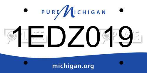 1EDZ019 Michigan License Plate