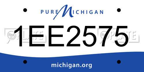 1EE2575 Michigan License Plate