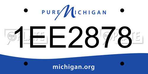 1EE2878 Michigan License Plate
