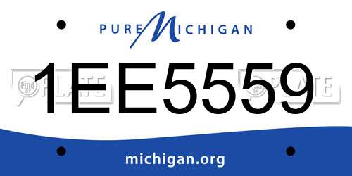 1EE5559 Michigan License Plate