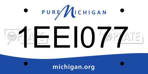1EEI077 Michigan License Plate