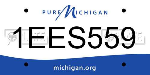 1EES559 Michigan License Plate
