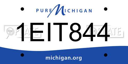 1EIT844 Michigan License Plate