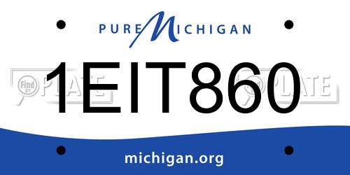 1EIT860 Michigan License Plate