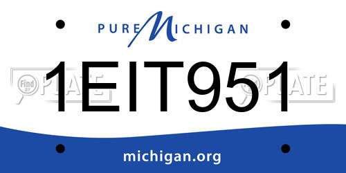 1EIT951 Michigan License Plate