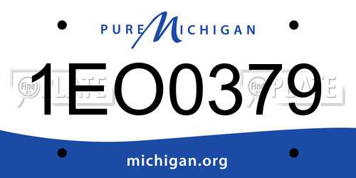 1EO0379 Michigan License Plate
