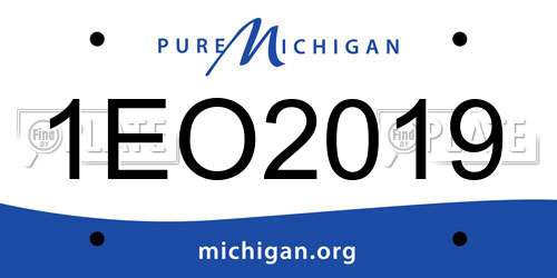 1EO2019 Michigan License Plate