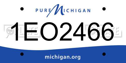 1EO2466 Michigan License Plate