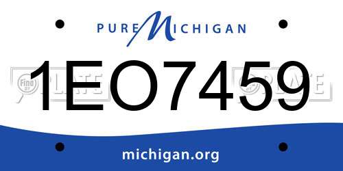 1EO7459 Michigan License Plate