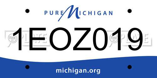1EOZ019 Michigan License Plate