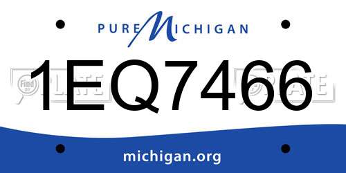 1EQ7466 Michigan License Plate