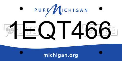 1EQT466 Michigan License Plate