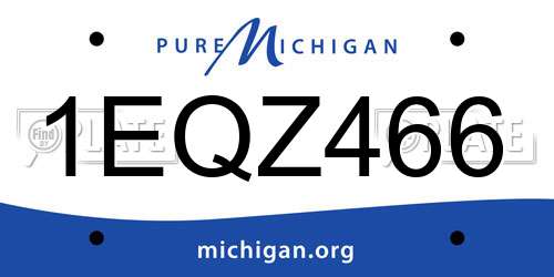 1EQZ466 Michigan License Plate