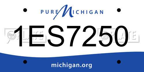 1ES7250 Michigan License Plate