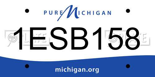 1ESB158 Michigan License Plate