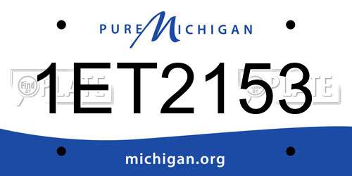 1ET2153 Michigan License Plate