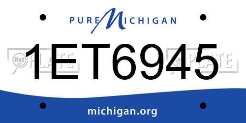 1ET6945 Michigan License Plate
