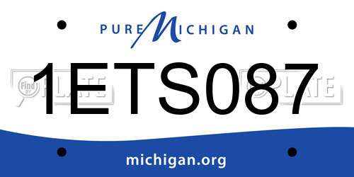 1ETS087 Michigan License Plate