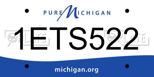 1ETS522 Michigan License Plate