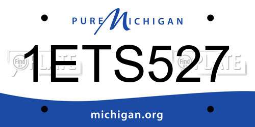 1ETS527 Michigan License Plate