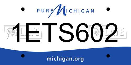 1ETS602 Michigan License Plate
