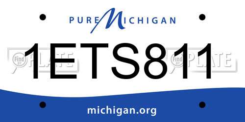 1ETS811 Michigan License Plate