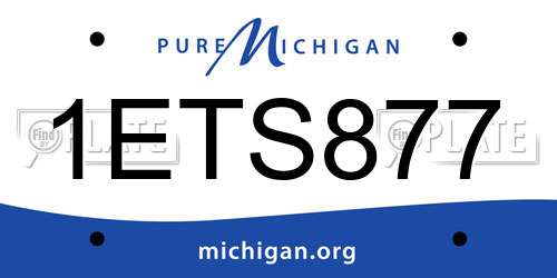 1ETS877 Michigan License Plate