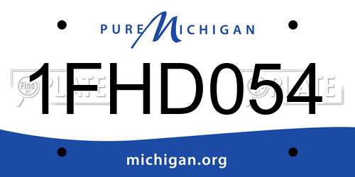 1FHD054 Michigan License Plate