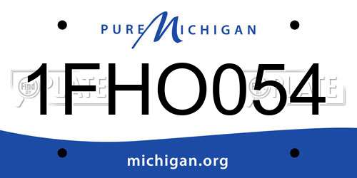 1FHO054 Michigan License Plate