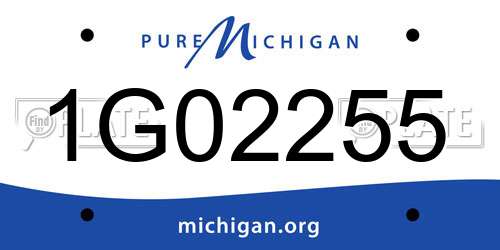 1G02255 Michigan License Plate