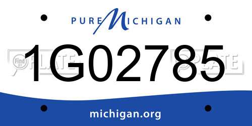 1G02785 Michigan License Plate