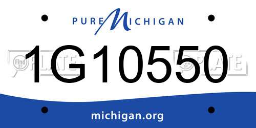 1G10550 Michigan License Plate