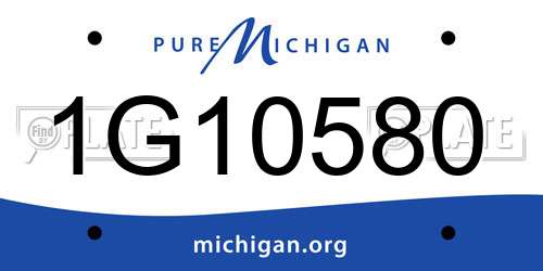 1G10580 Michigan License Plate
