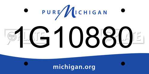 1G10880 Michigan License Plate