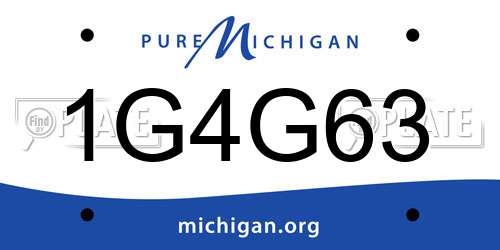 1G4G63 Michigan License Plate