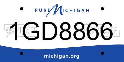 1GD8866 Michigan License Plate
