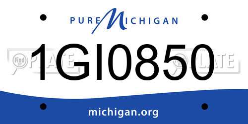 1GI0850 Michigan License Plate