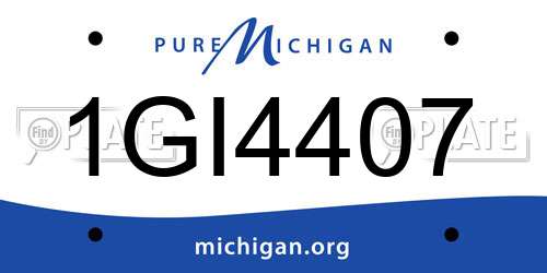 1GI4407 Michigan License Plate