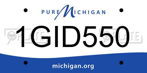 1GID550 Michigan License Plate