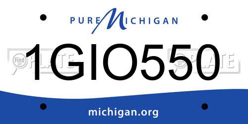 1GIO550 Michigan License Plate