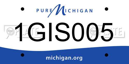 1GIS005 Michigan License Plate
