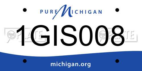 1GIS008 Michigan License Plate