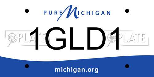 1GLD1 Michigan License Plate
