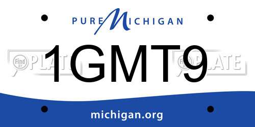 1GMT9 Michigan License Plate