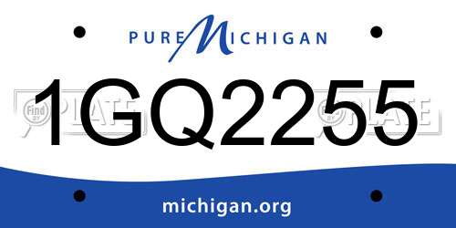 1GQ2255 Michigan License Plate